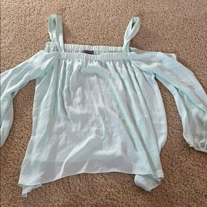 Vince Camuto Seafoam Green Satin Top